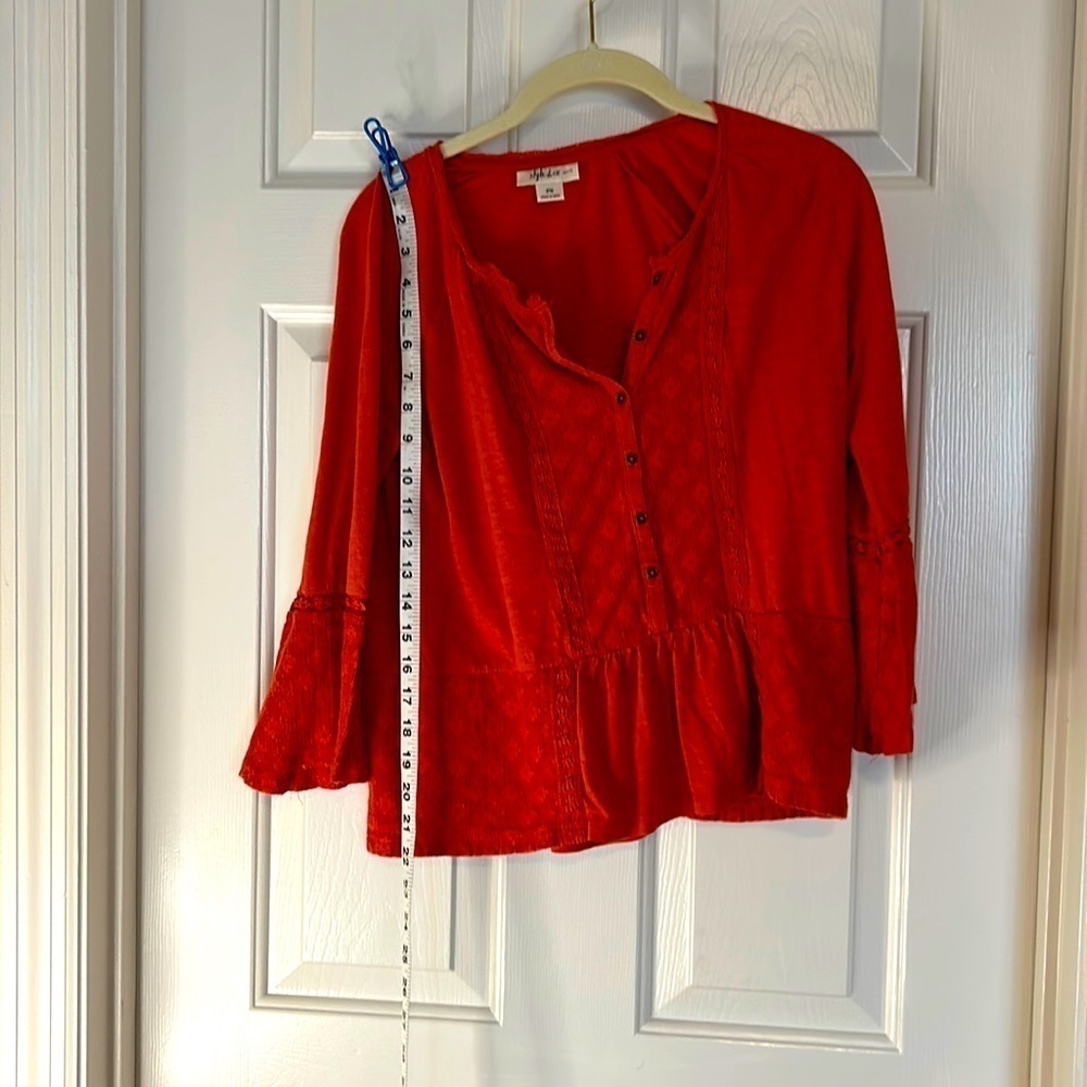 Style & Co Peasant Style Shirt Size PS